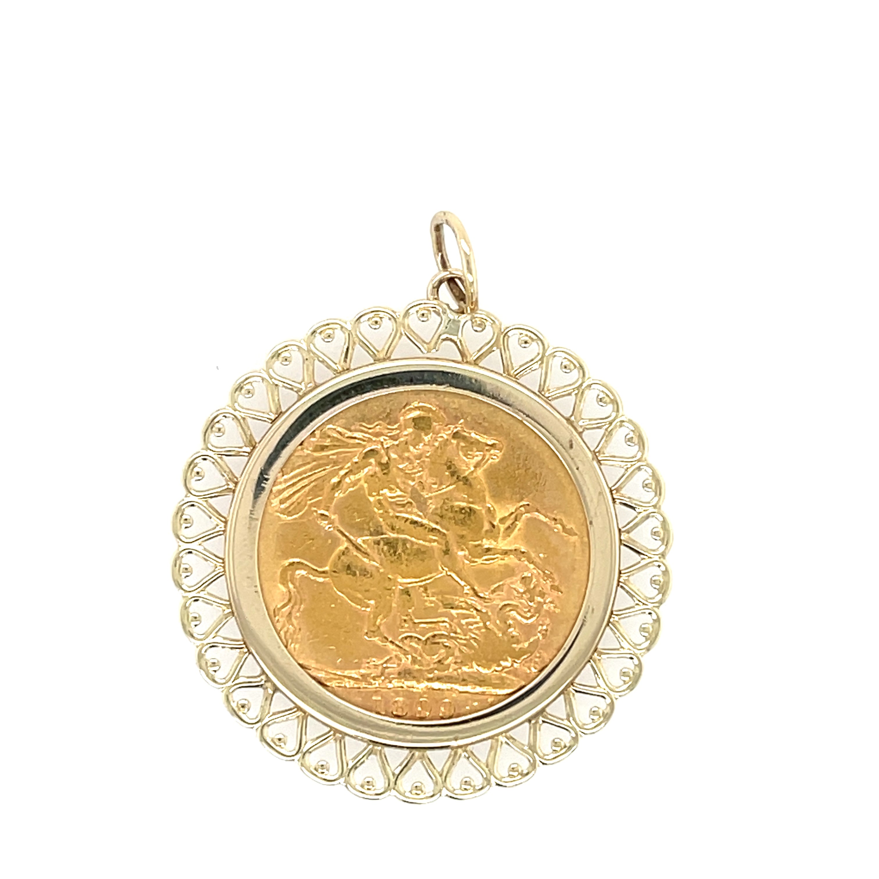 1899 Queen Victoria Full Sovereign Pendant