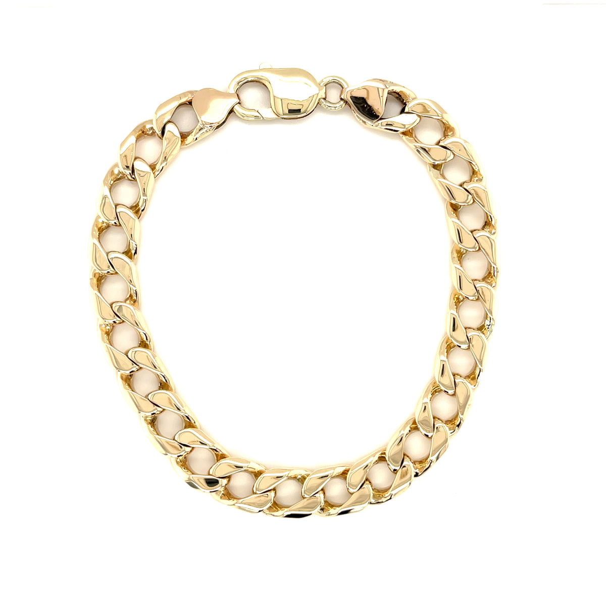 9ct Yellow Gold 9 Inch Curb Link Bracelet - 37.56g