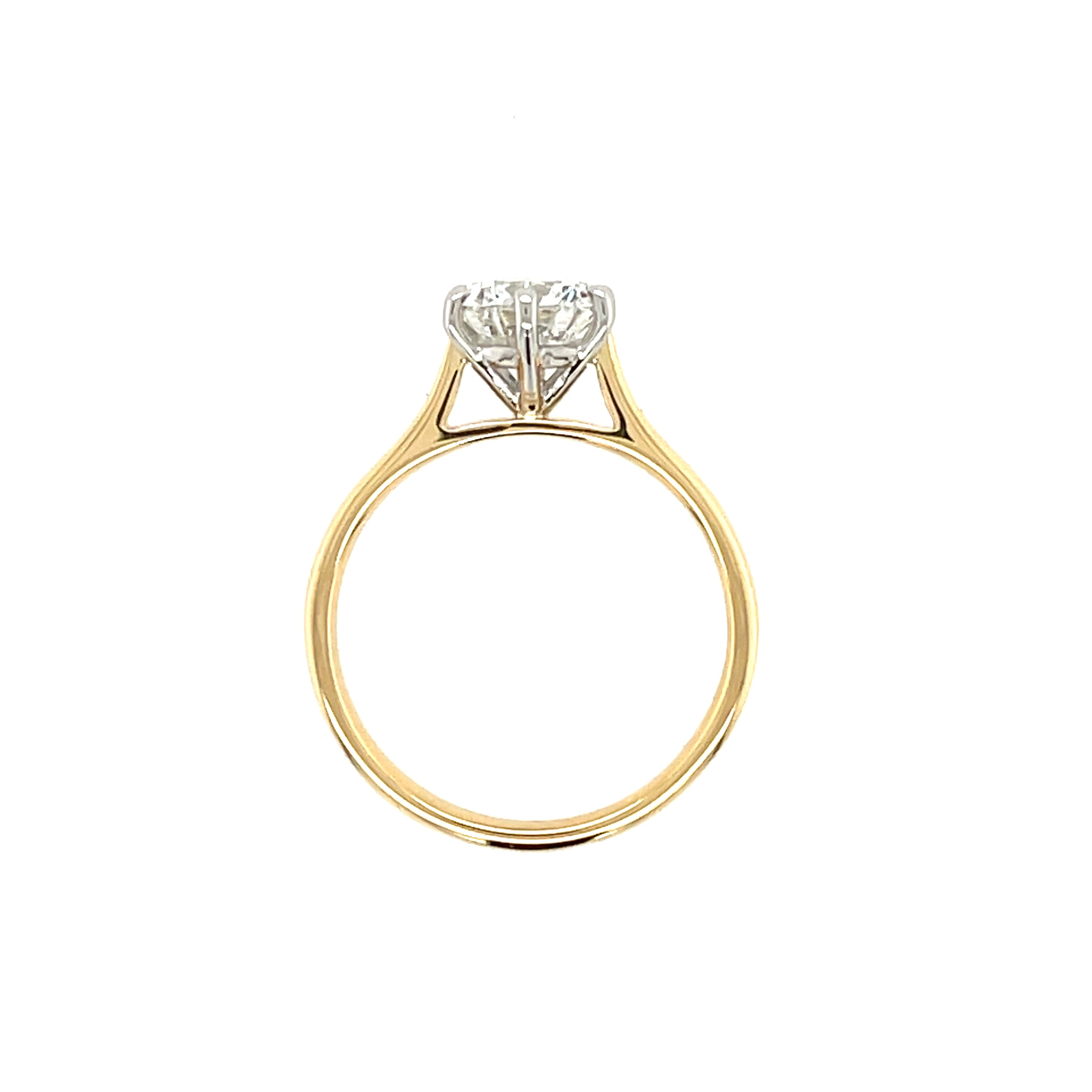 18ct Yellow Gold 1.25ct Round Brilliant Cut Diamond Solitaire Ring