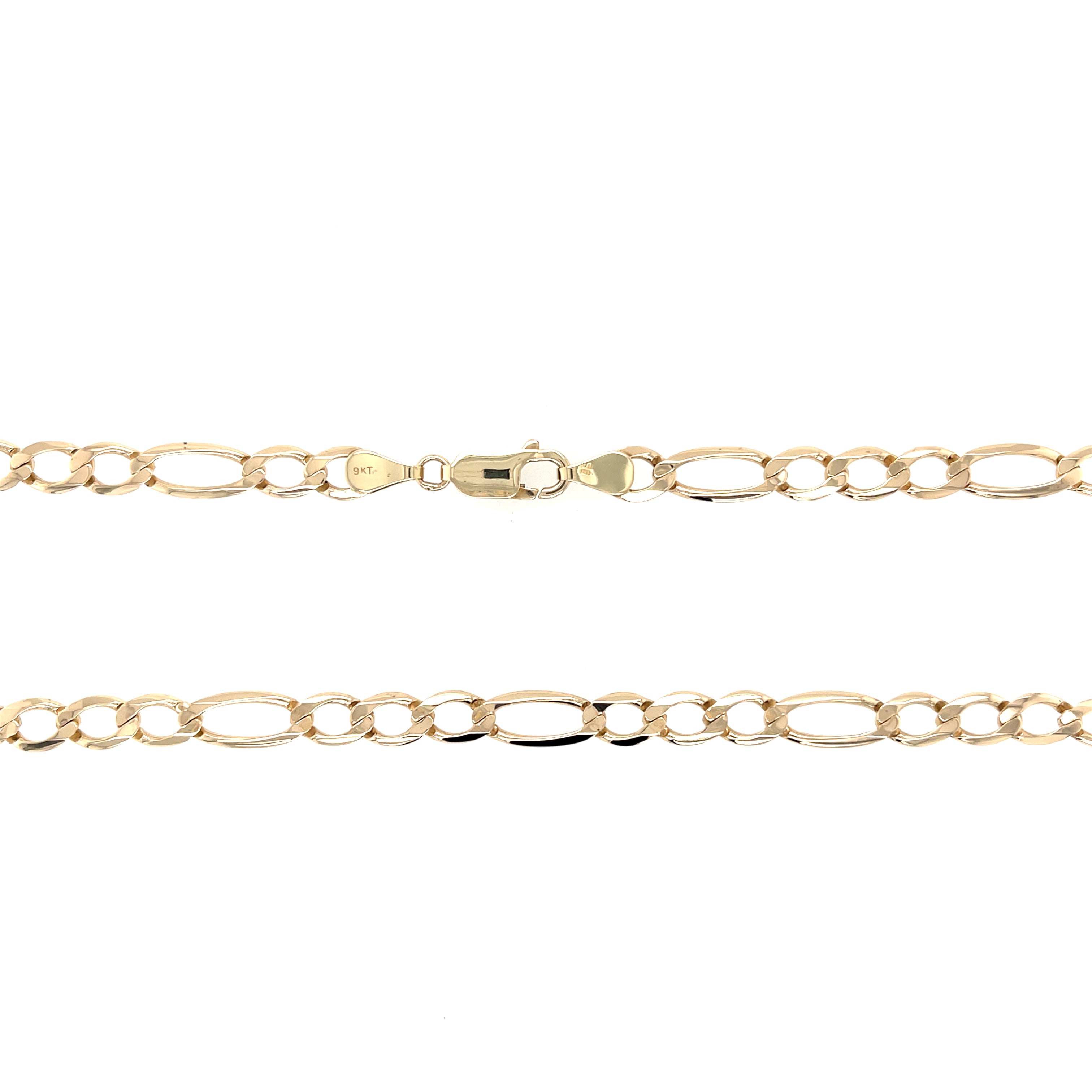 9ct Yellow Gold 18 Inch Figaro Link Chain - 13.34g