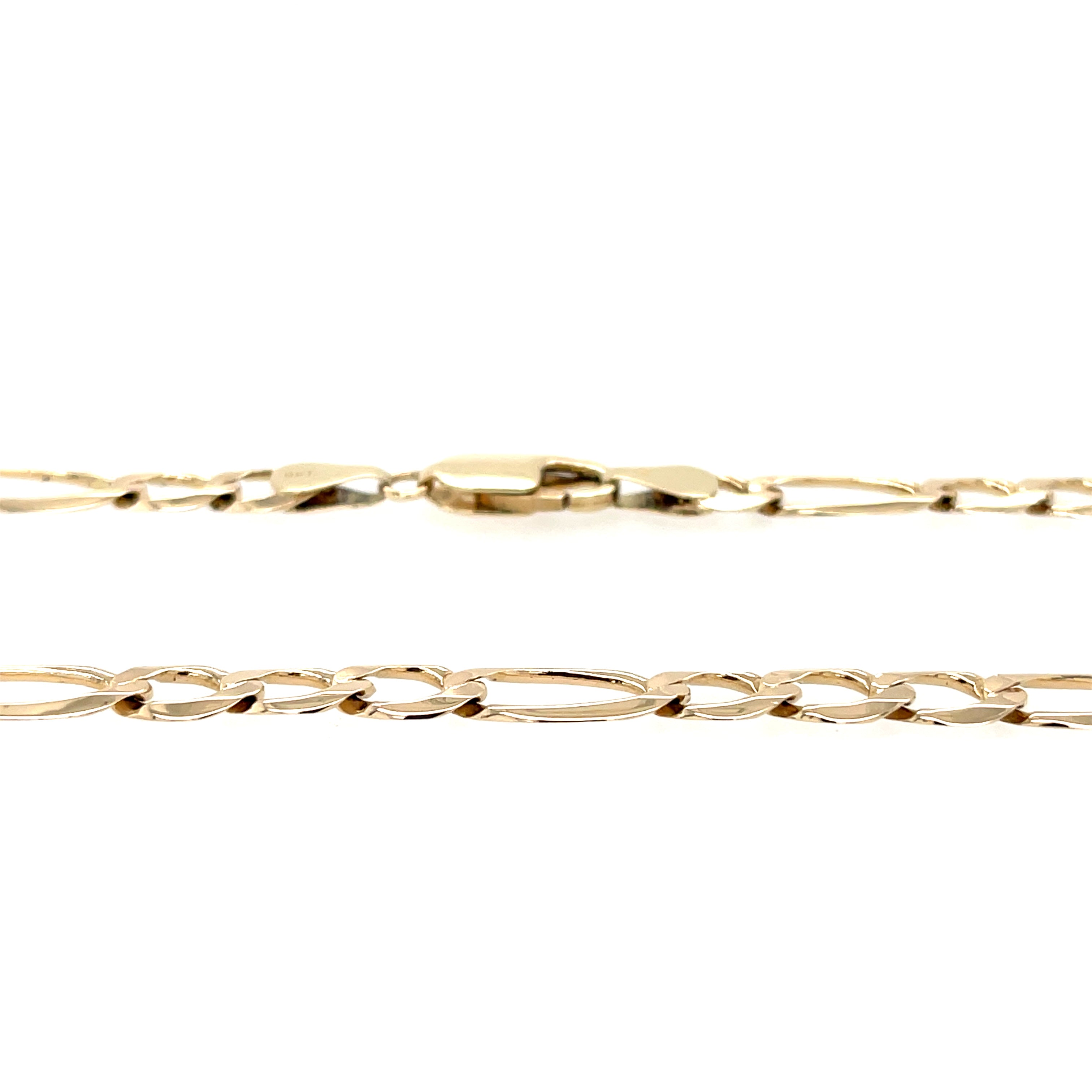 9ct Yellow Gold 18 Inch Figaro Link Chain - 13.34g