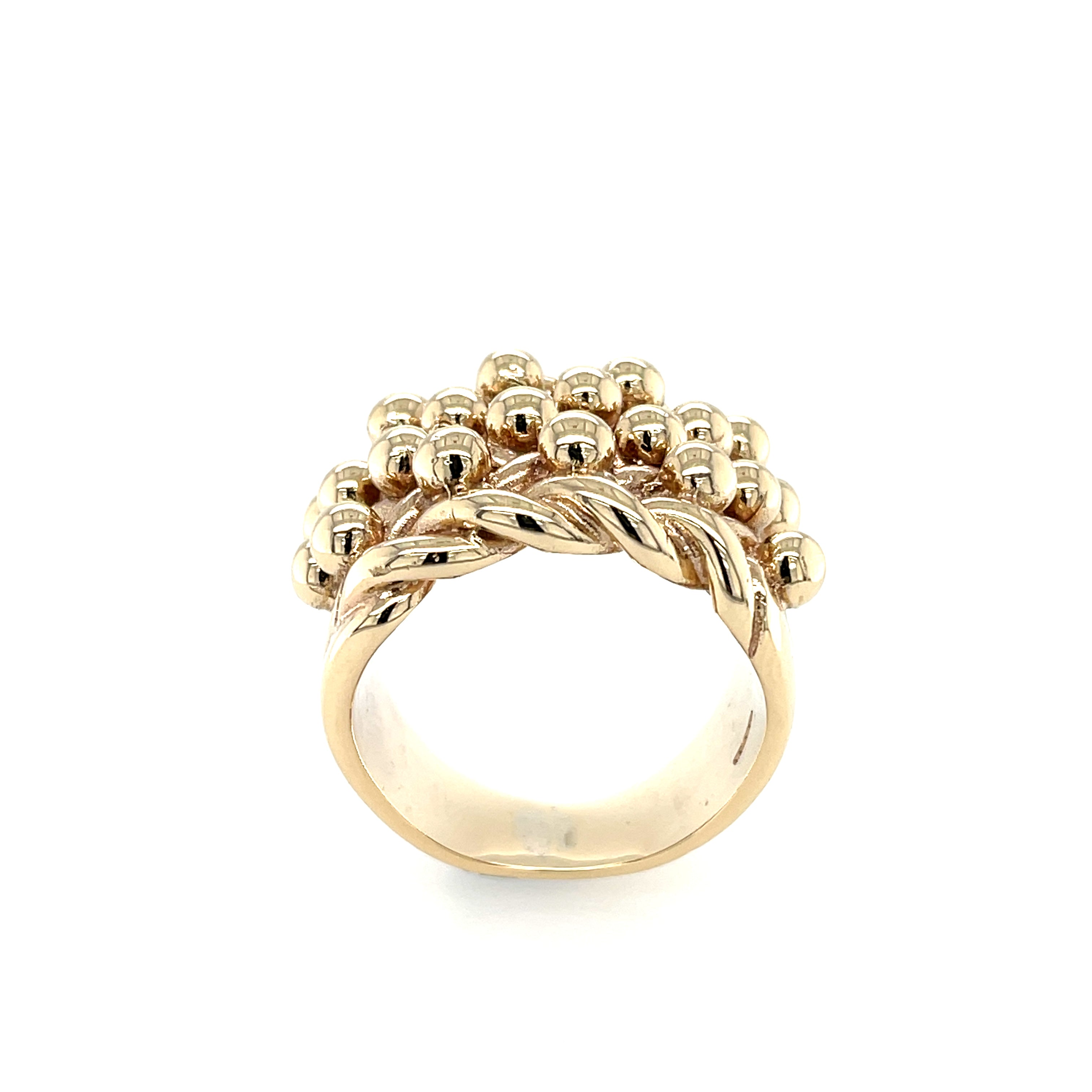 9ct Yellow Gold 4 Row Heavy Keeper Ring Size Z - 46.50g SOLD