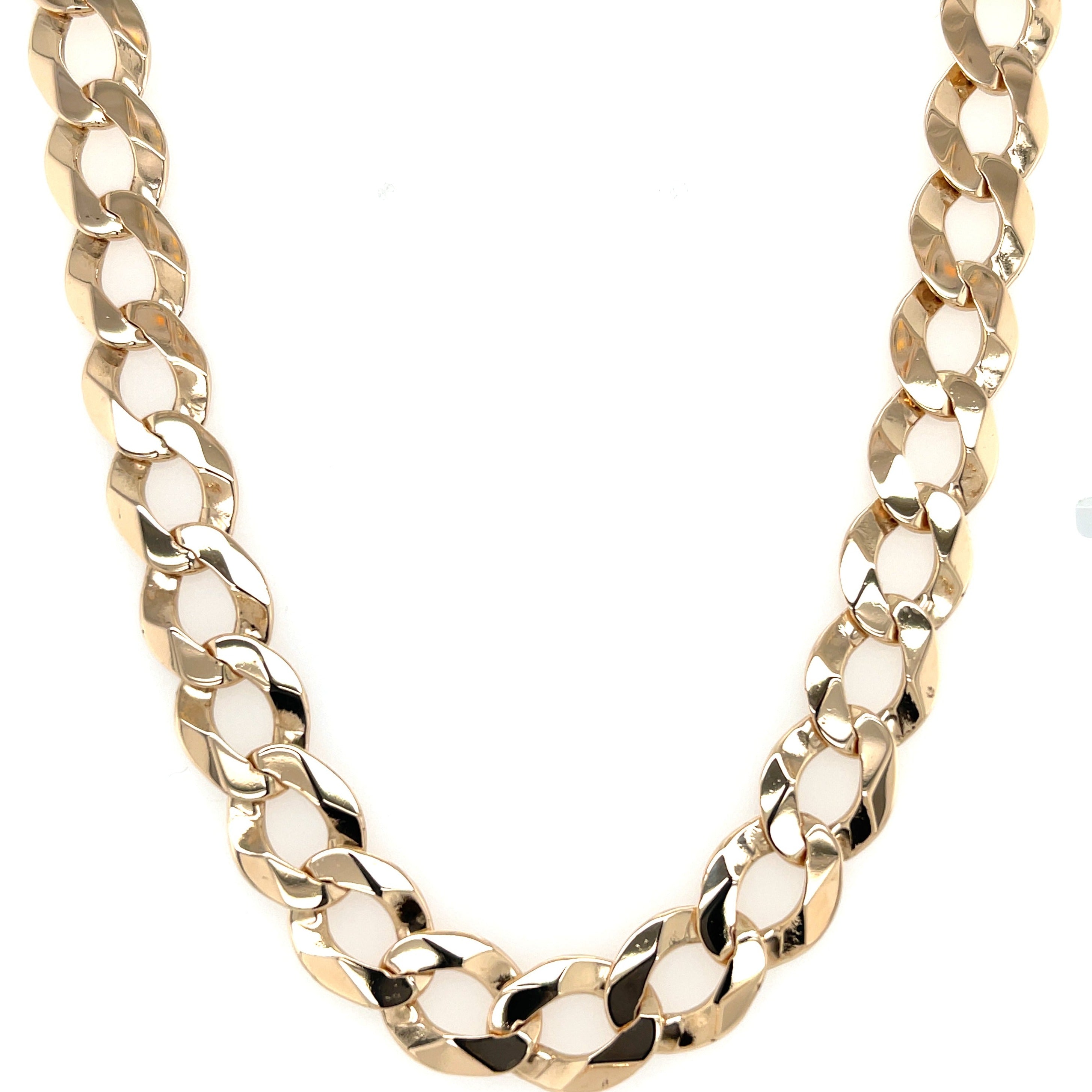 9ct Yellow Gold 22 Inch Curb Link Chain - 52.42g SOLD