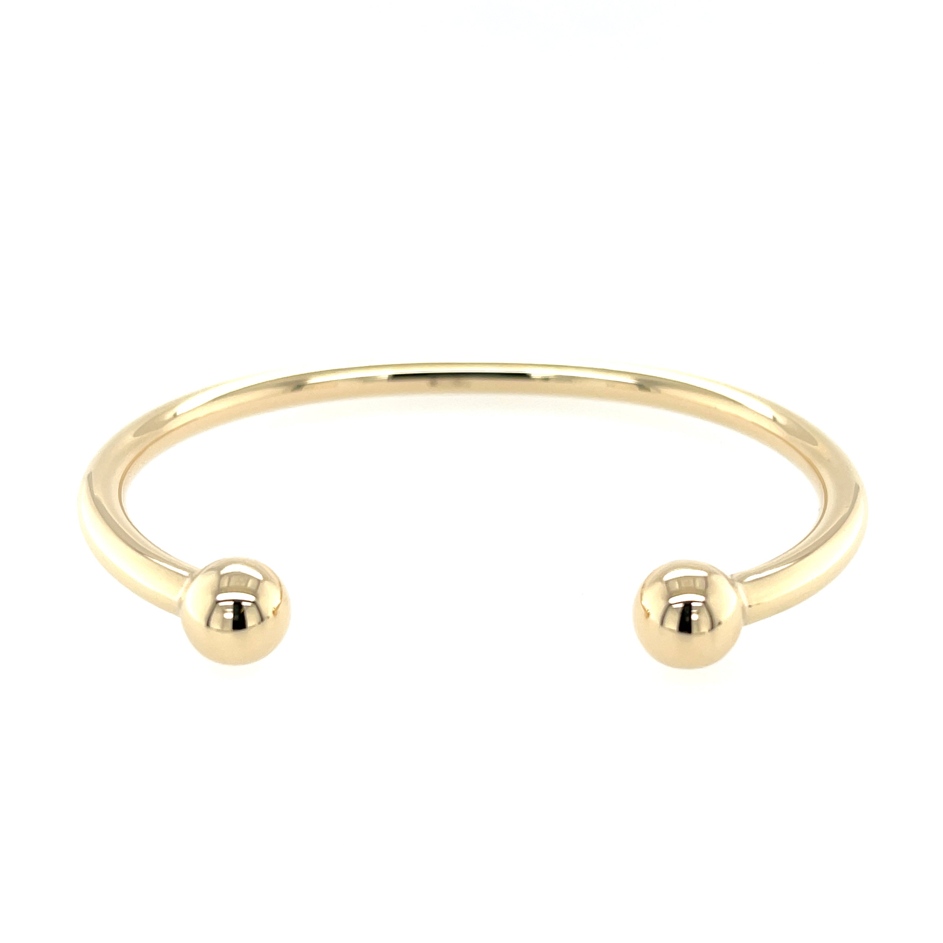 9ct Yellow Gold Solid Torque Bangle - 19.75g