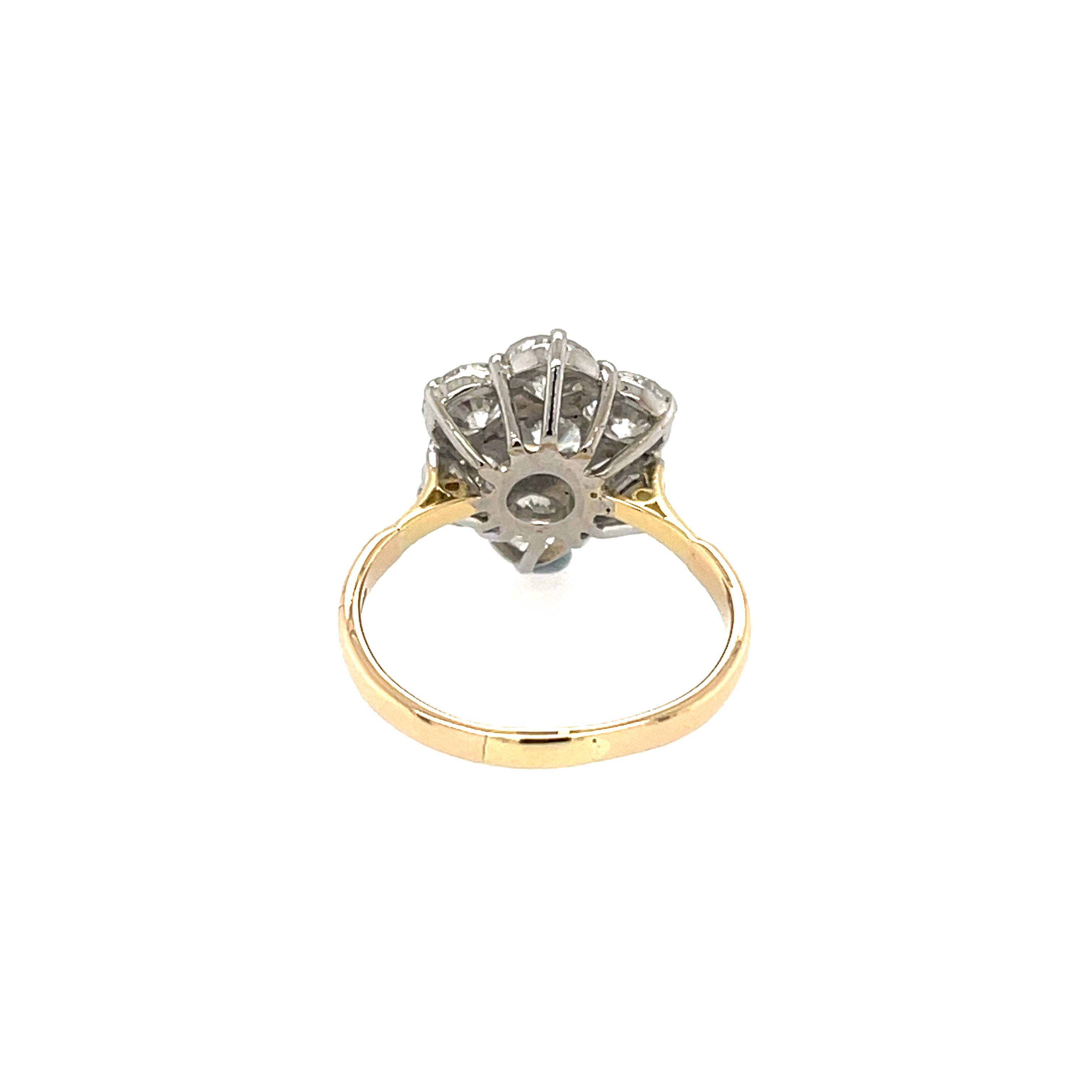 18ct Yellow Gold 3.00ct Diamond Flower Cluster Ring