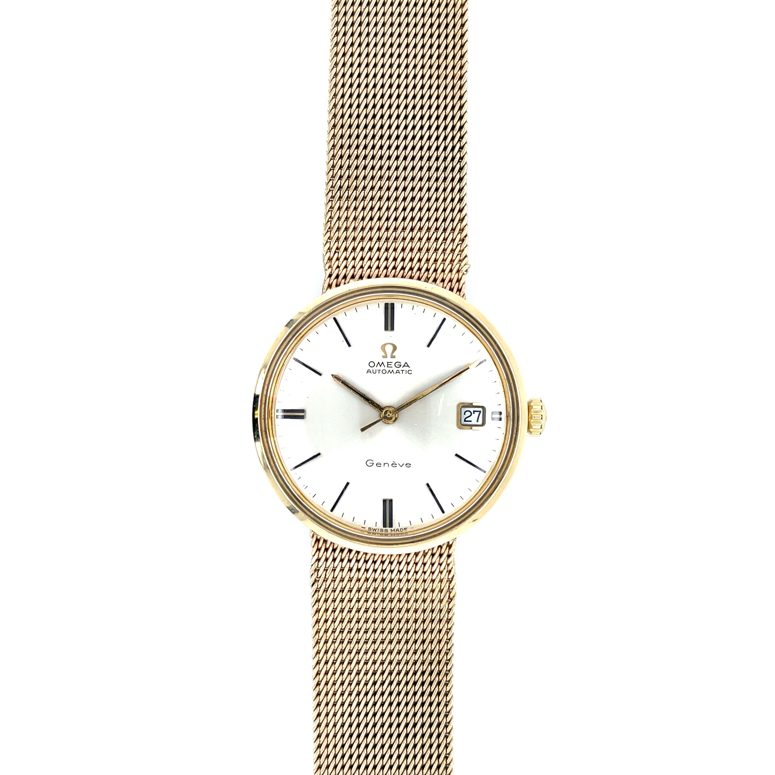 OMEGA Seamaster Geneve Automatic 9ct Yellow Gold Bracelet Watch Circa 1970