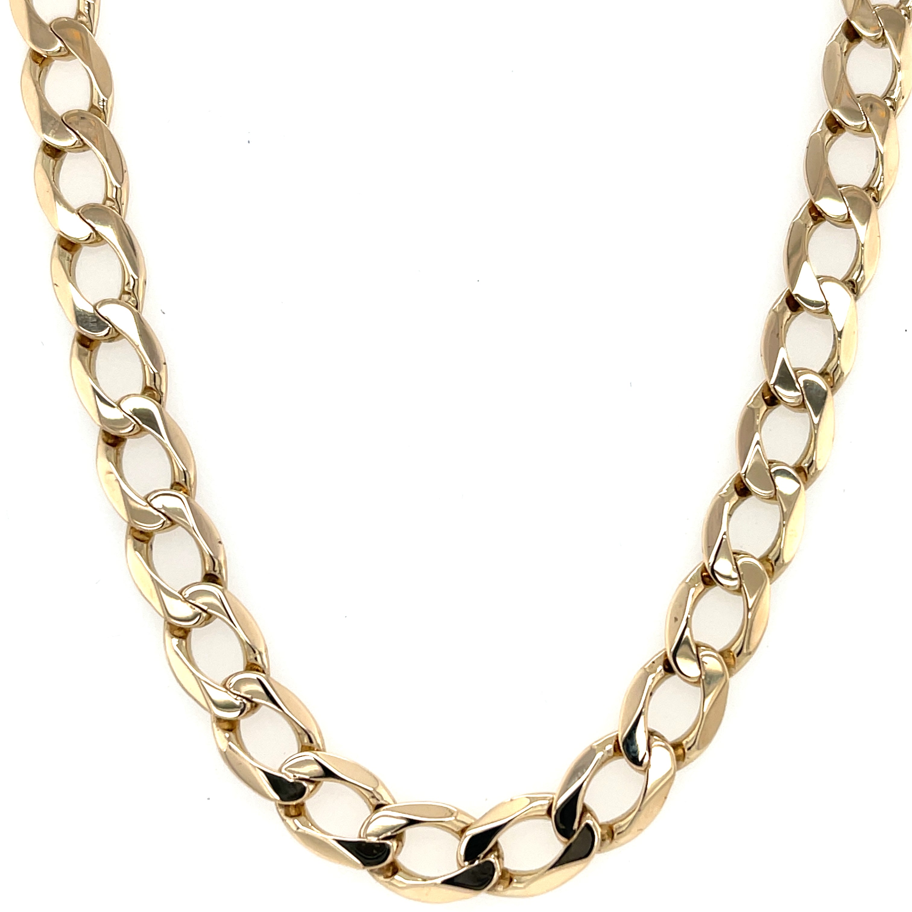 9ct Yellow Gold 20 Inch Curb Link Chain - 40.30g