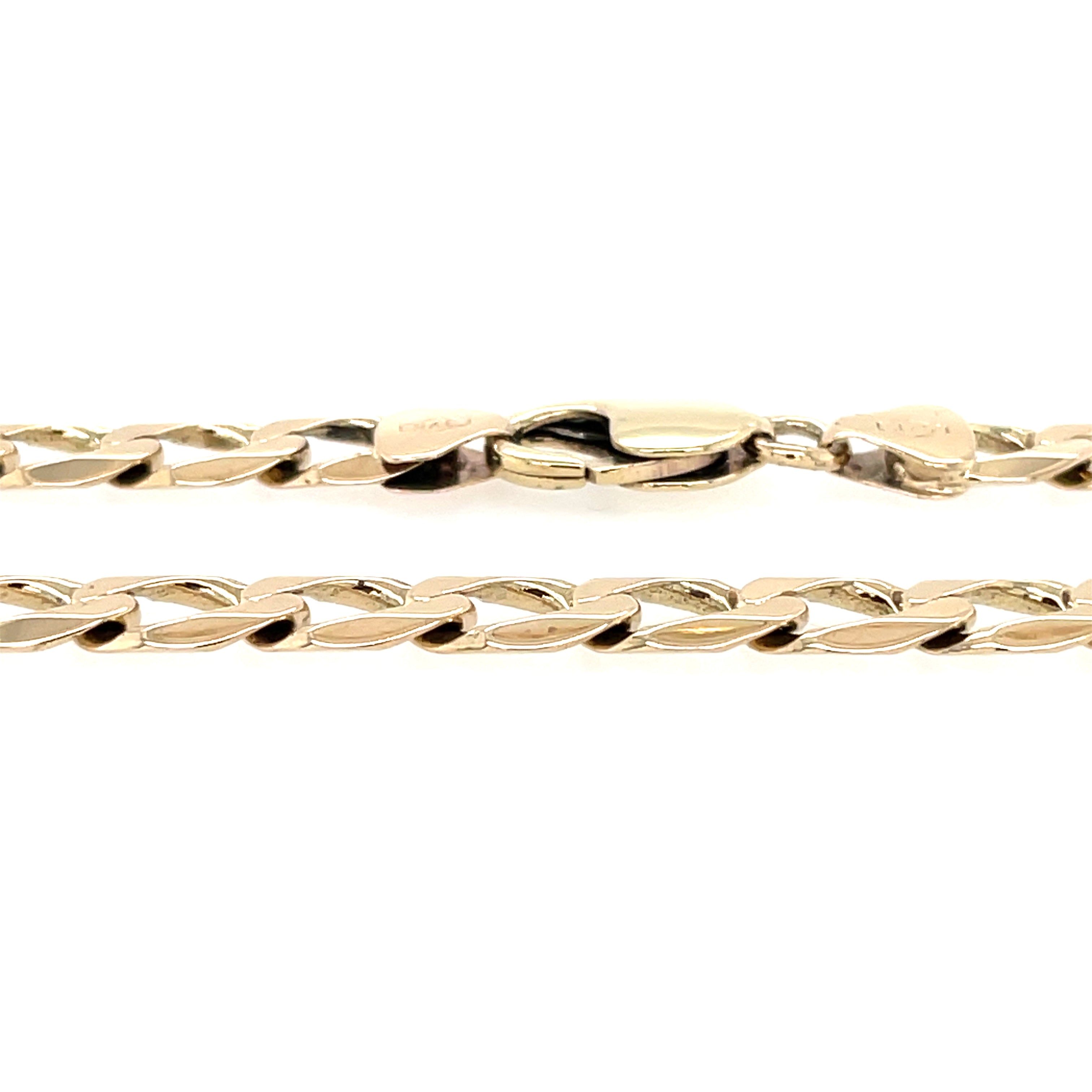 9ct Yellow Gold 20 Inch Curb Link Chain - 40.30g