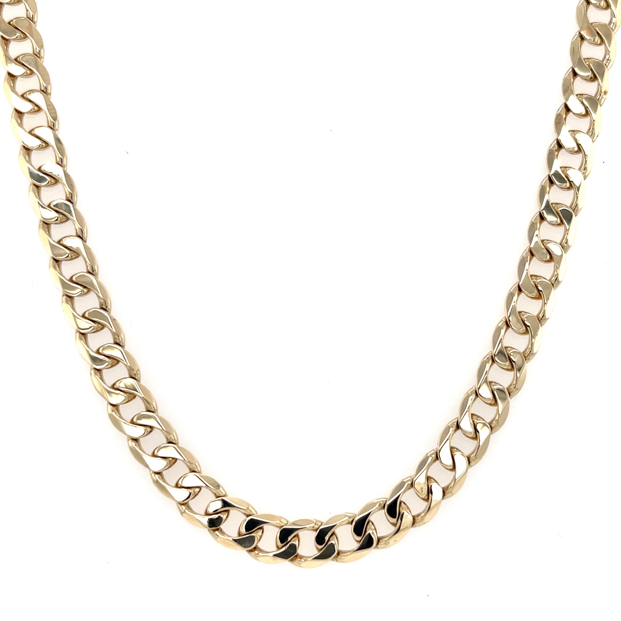 9ct Yellow Gold 24 Inch Curb Link Chain - 31.80g