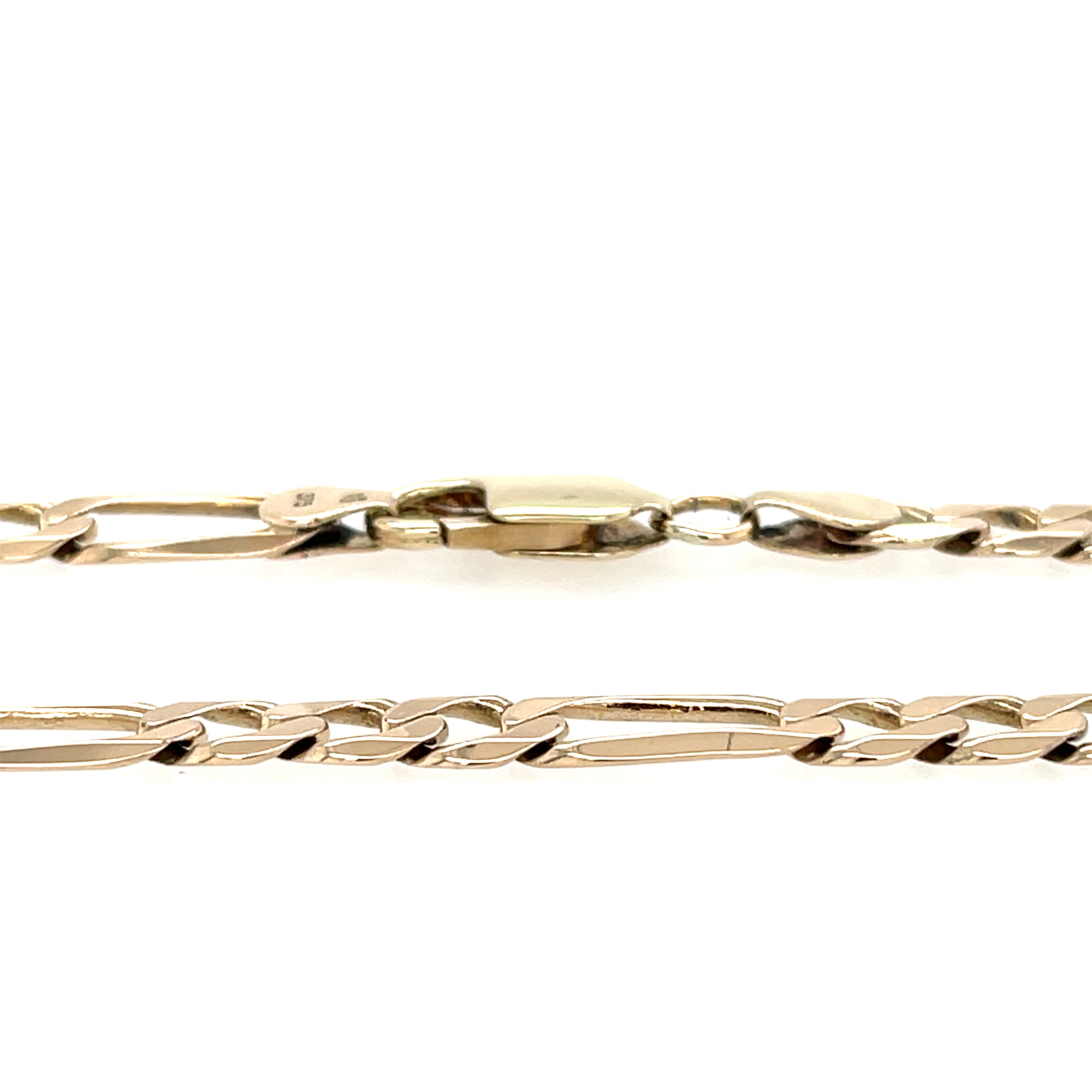 9ct Yellow Gold 24 Inch Figaro Link Chain - 24.97g