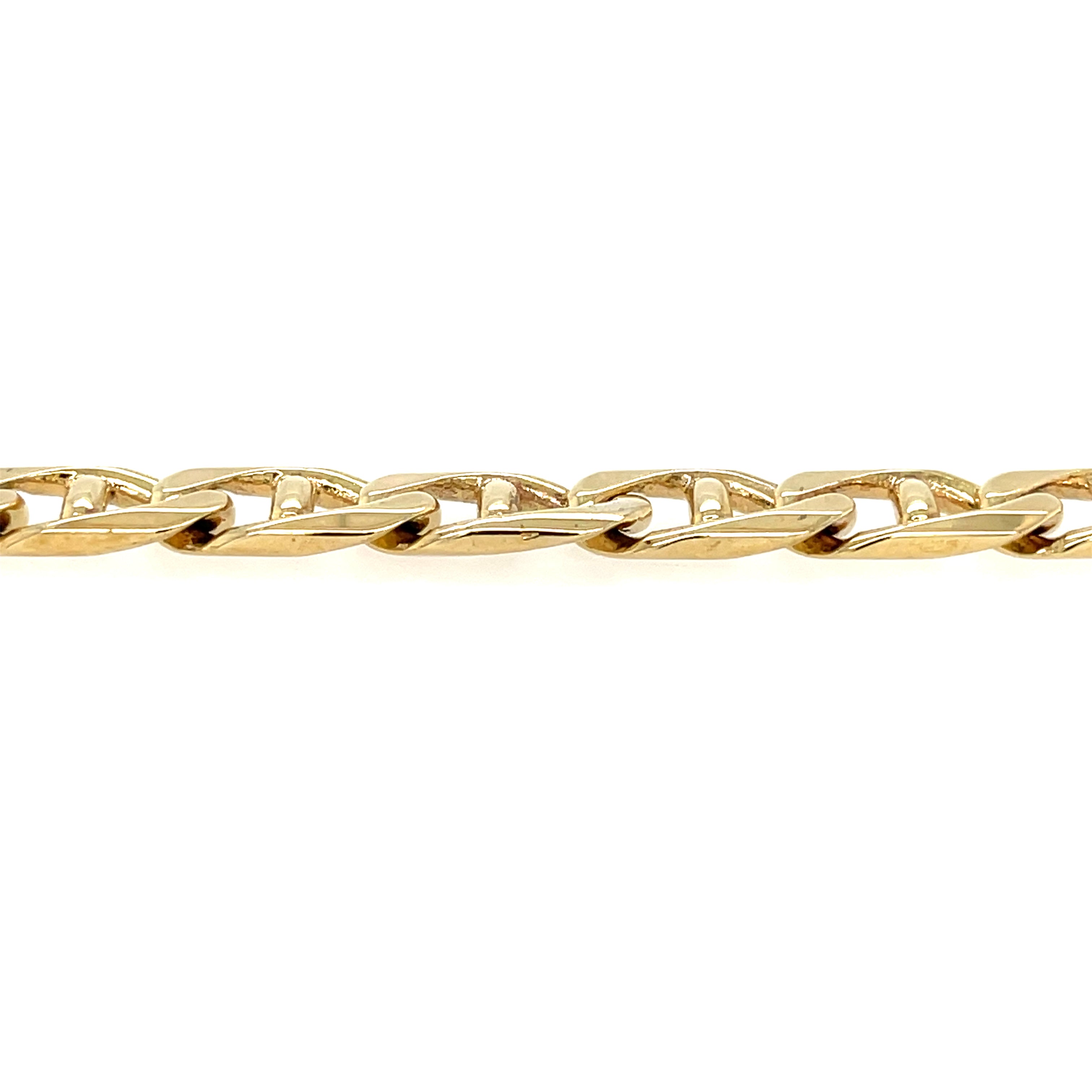 9ct Yellow Gold 7.5 Inch Flat Anchor Link Bracelet - 21.00g