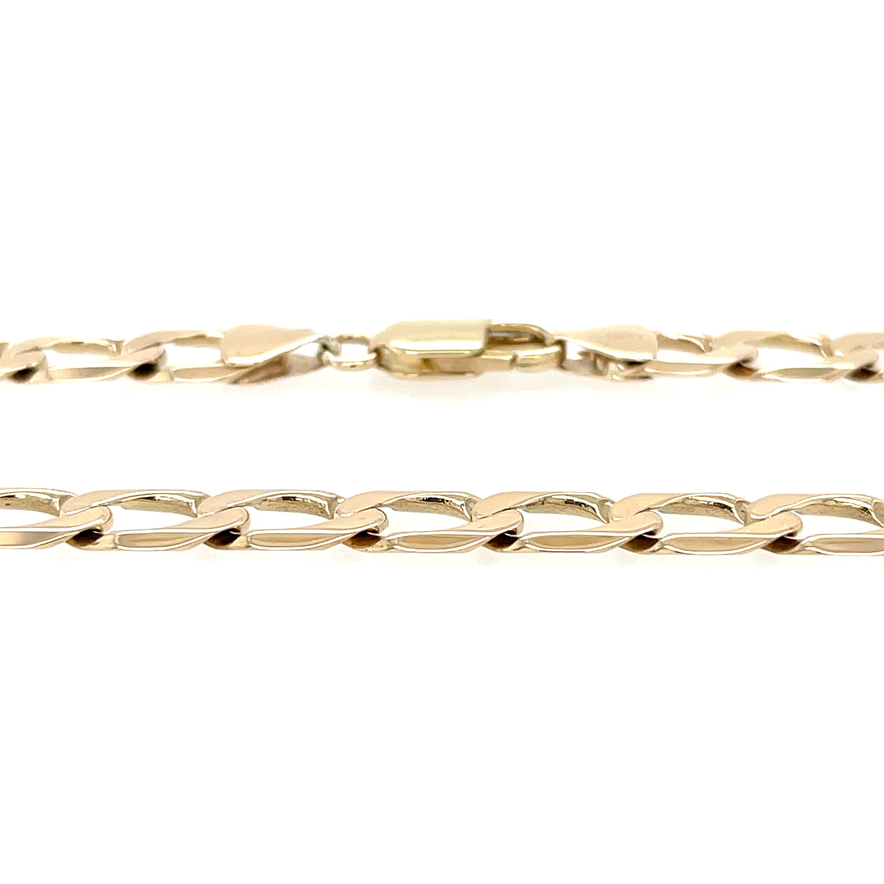 9ct Yellow Gold 22 Inch Curb Link Chain - 27.16g