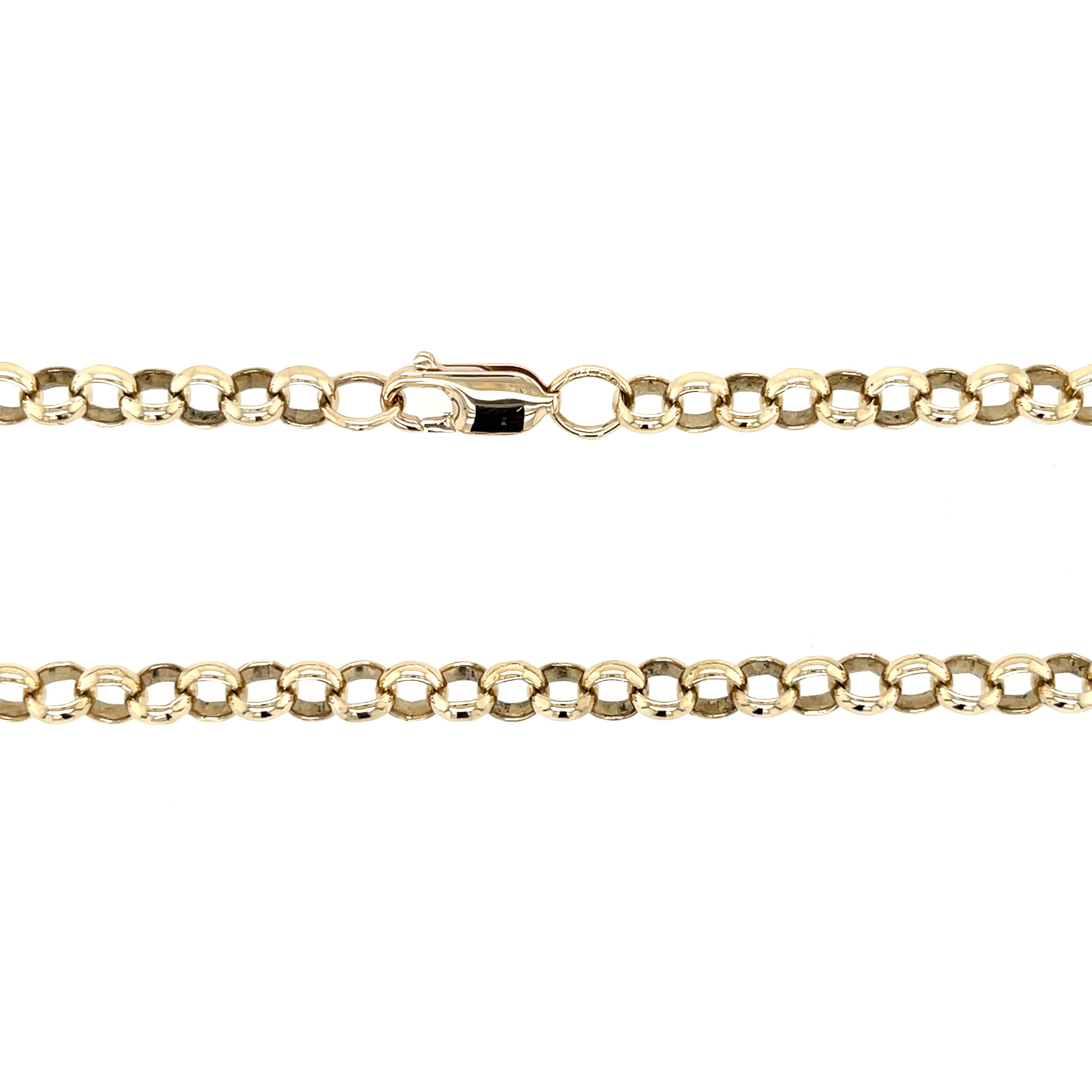 9ct Yellow Gold 22 Inch Round Link Belcher Chain - 31.51g