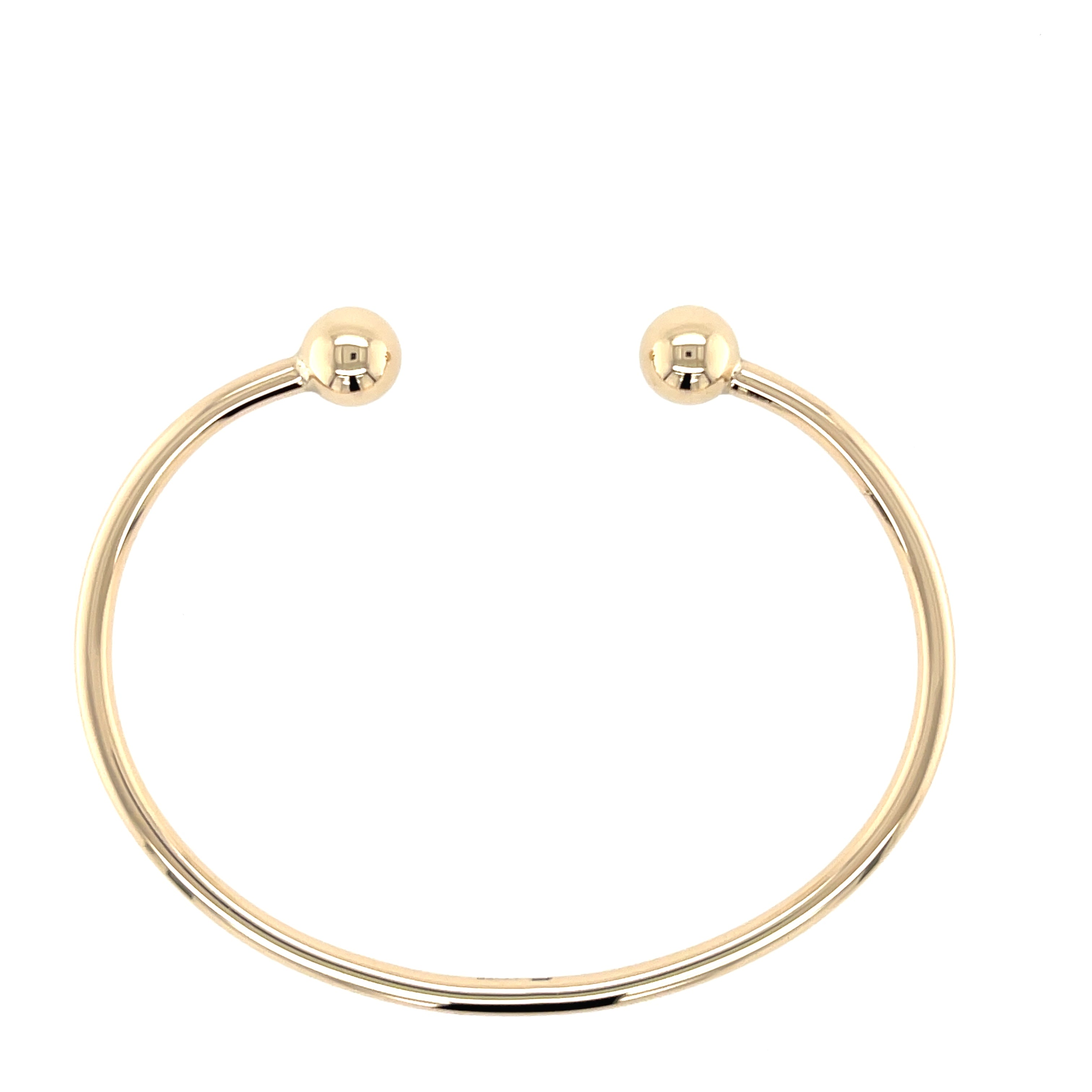 9ct Yellow Gold Solid Torque Bangle - 12.70g SOLD