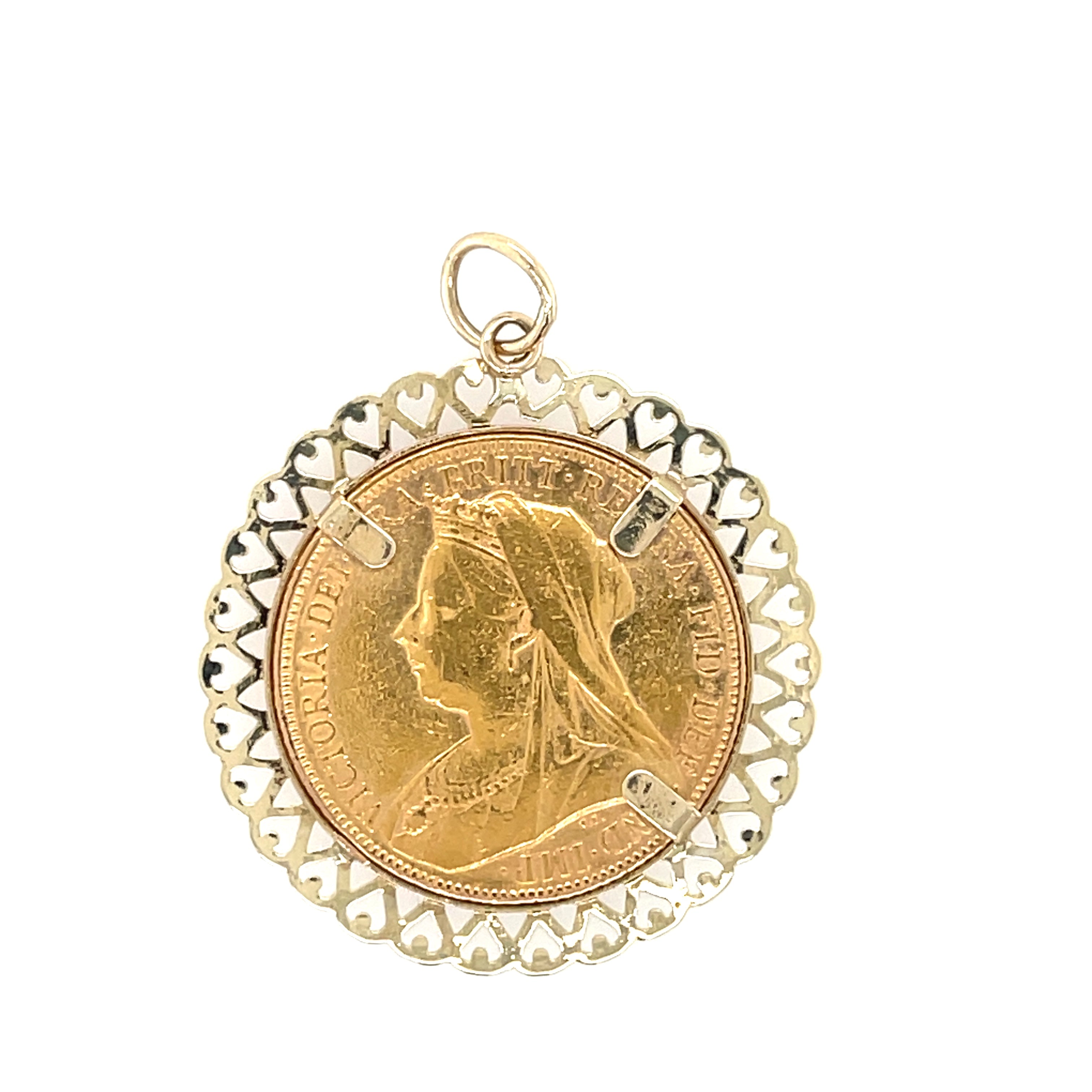 1899 Queen Victoria Full Sovereign Pendant