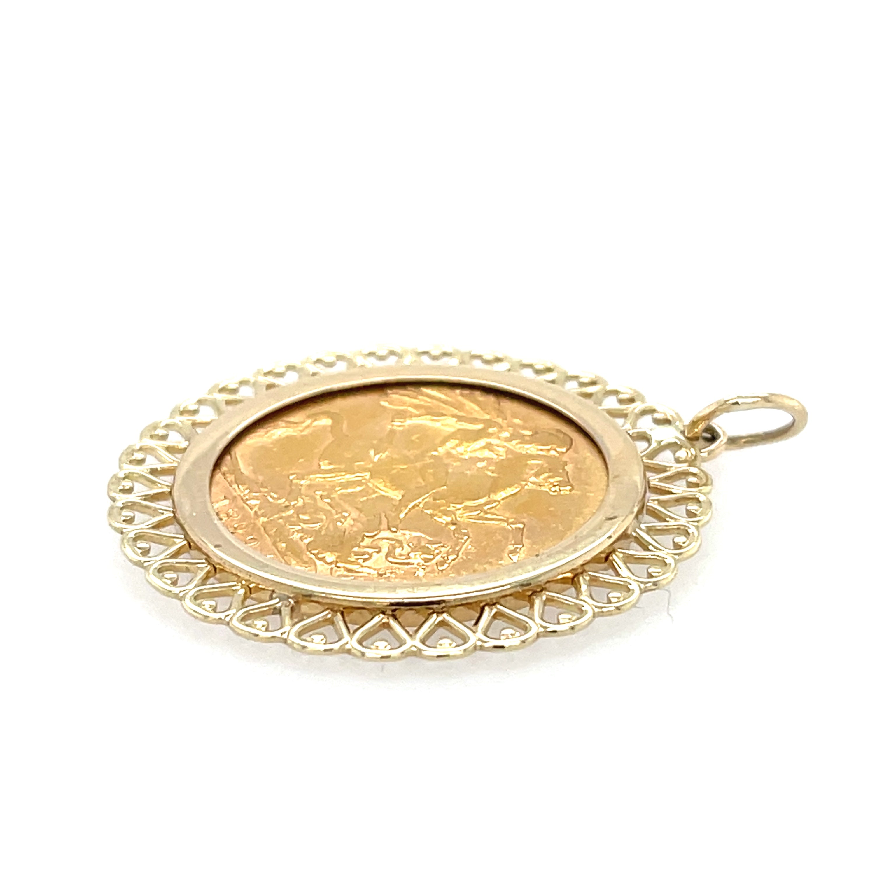 1899 Queen Victoria Full Sovereign Pendant