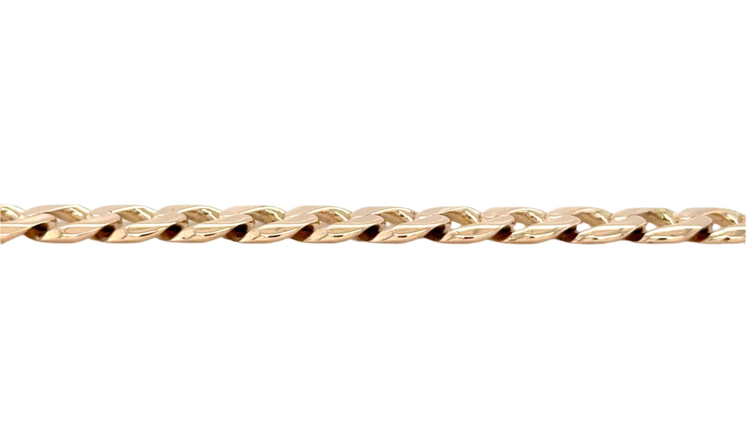 9ct Yellow Gold 9 Inch Curb Link Bracelet - 13.95g