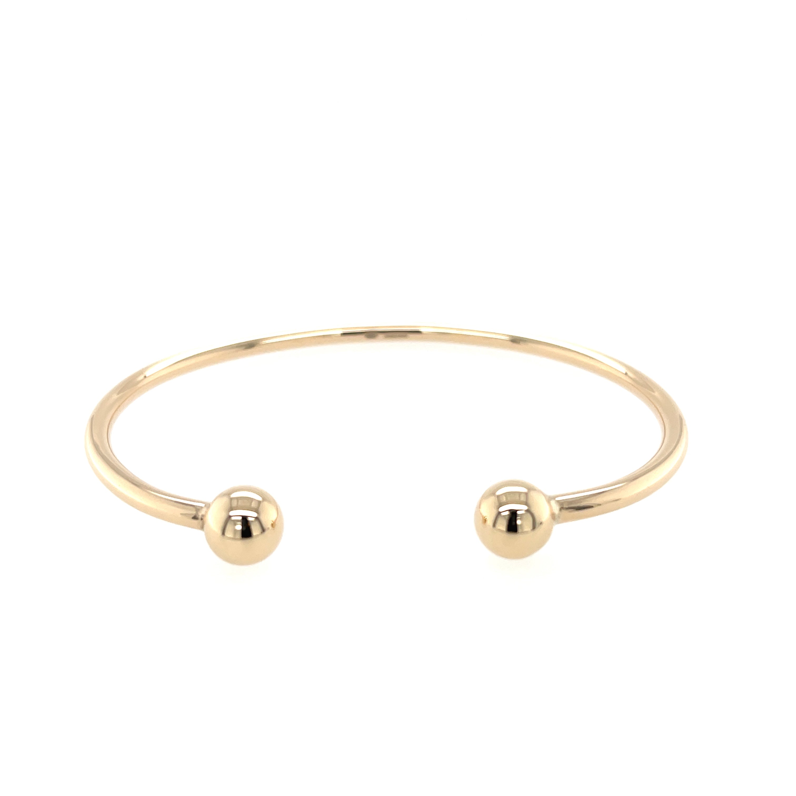 9ct Yellow Gold Solid Torque Bangle - 12.70g SOLD