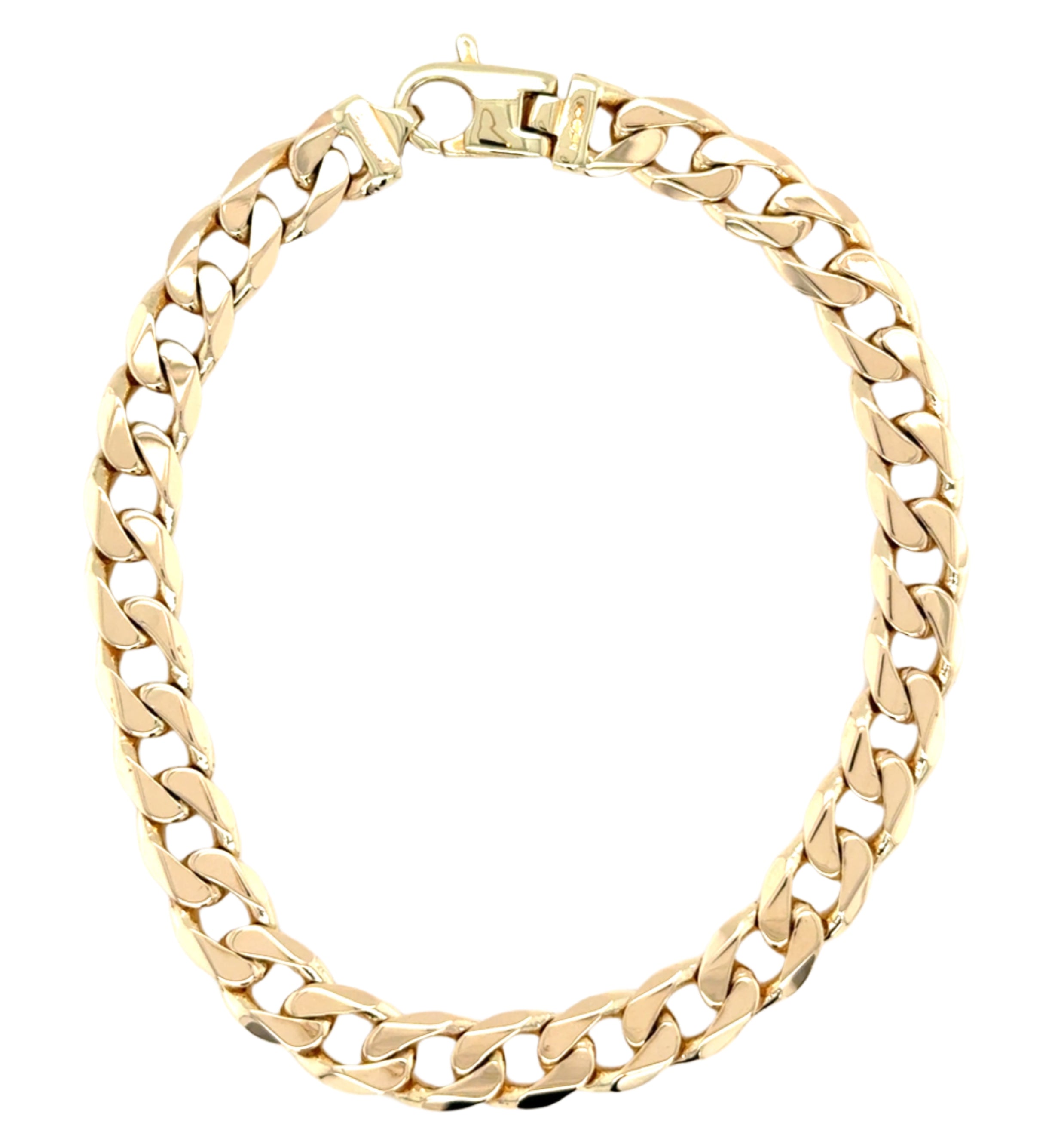 9ct Yellow Gold 8 Inch Curb Link Bracelet - 17.09g