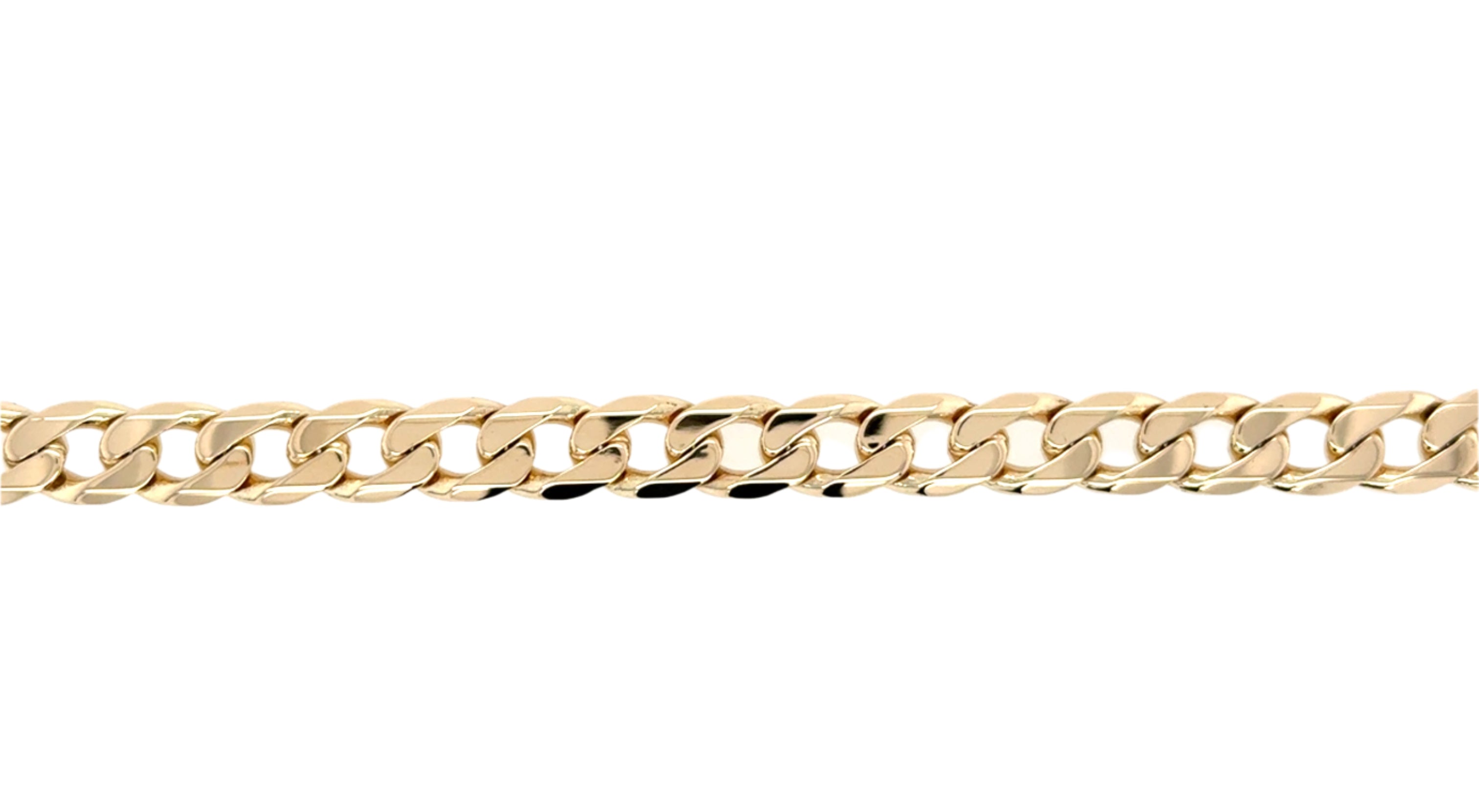 9ct Yellow Gold 8 Inch Curb Link Bracelet - 17.09g