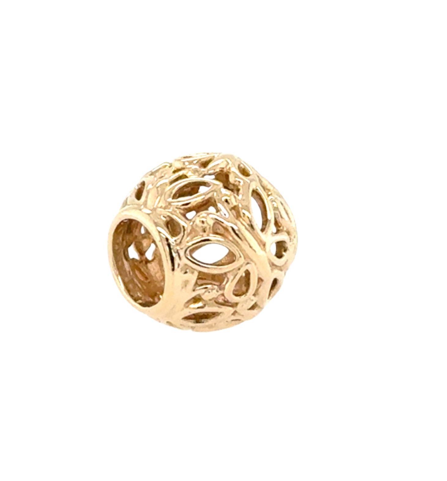 PANDORA 14ct Yellow Gold Butterfly Garden Openwork Bead Charm 750895