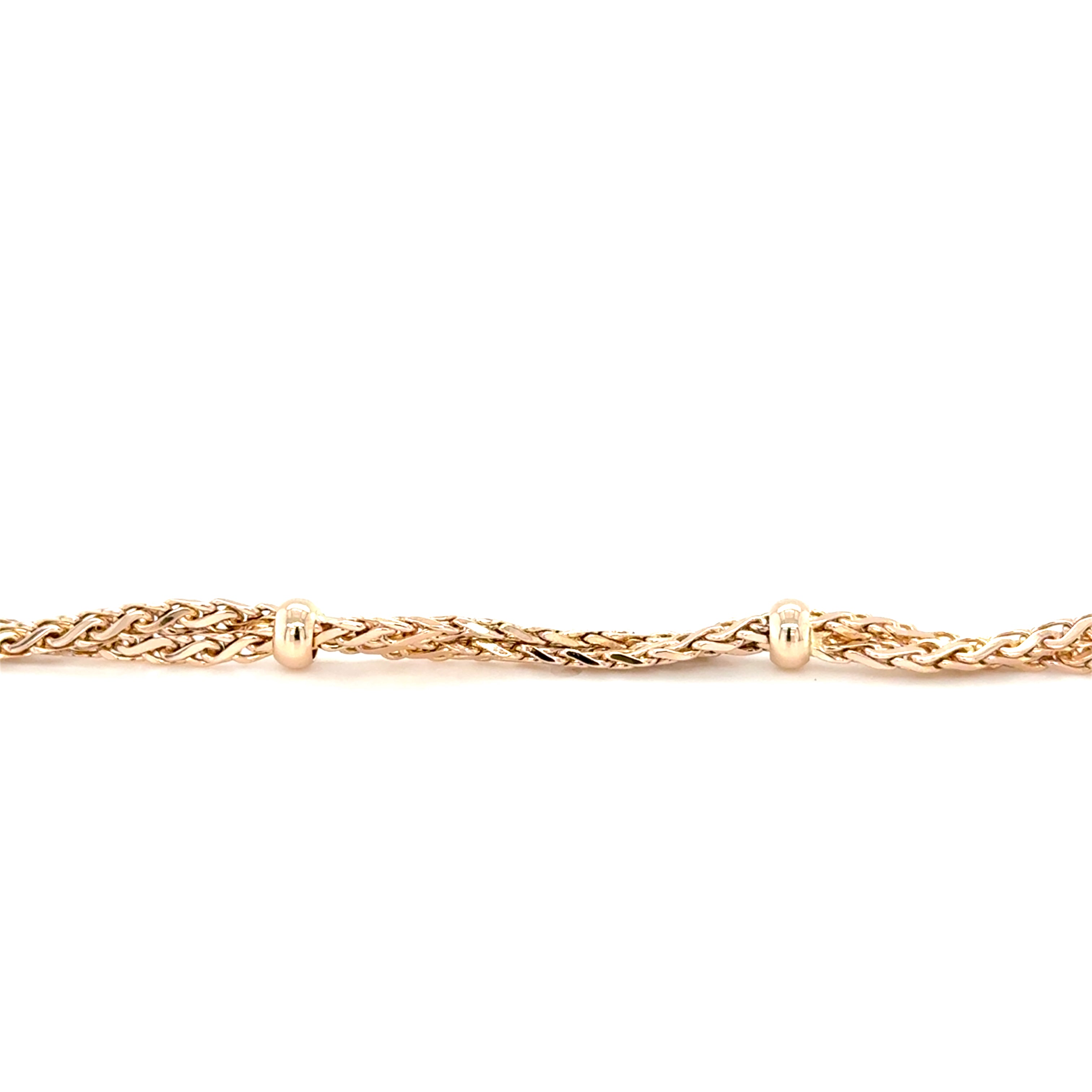 9ct Yellow Gold 7.5 Inch Fancy Twisted Link Bracelet - 6.98g SOLD