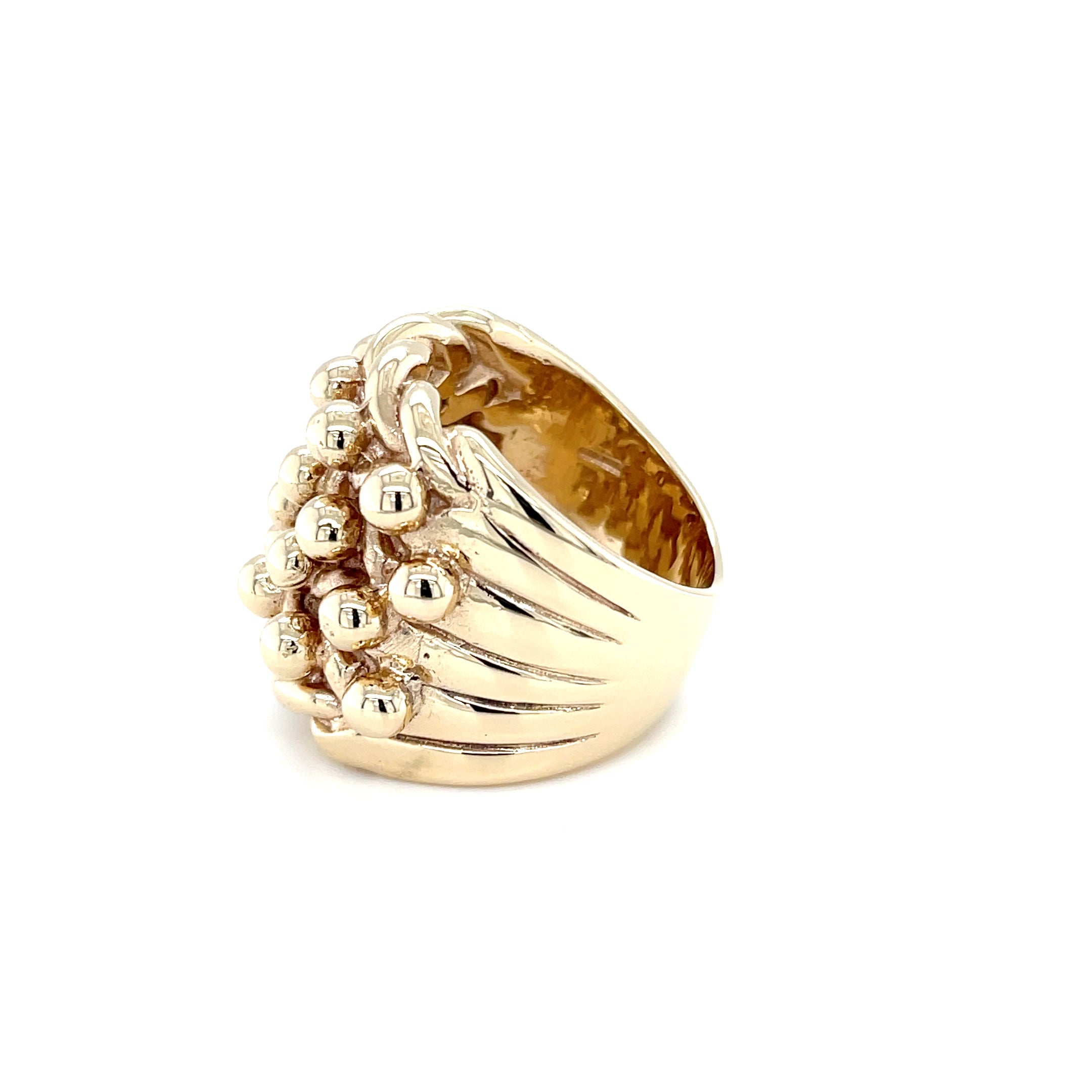 9ct Yellow Gold 4 Row Heavy Keeper Ring Size Z - 46.50g SOLD