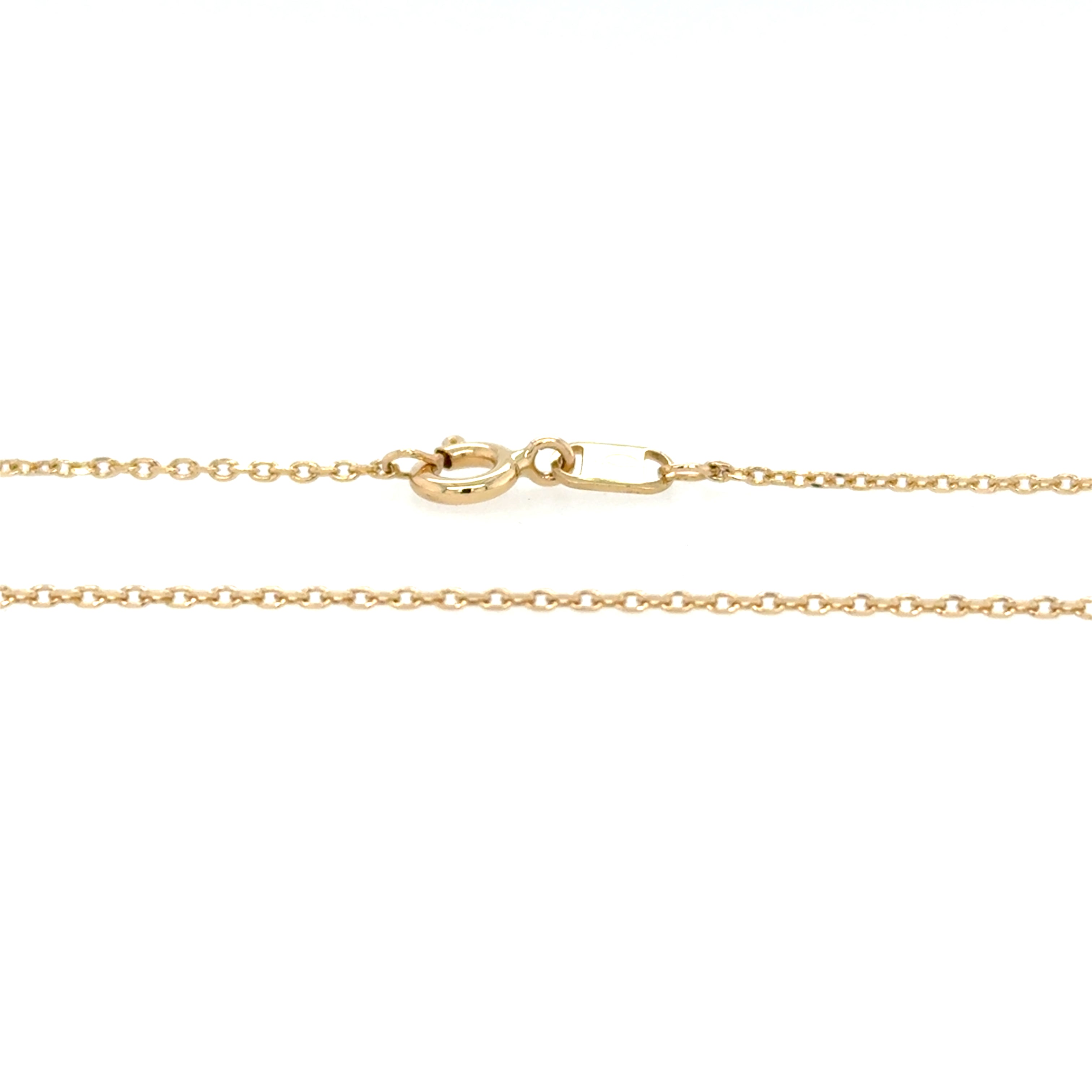 18ct Yellow Gold 16 Inch Micro Belcher Link Chain For Pendant