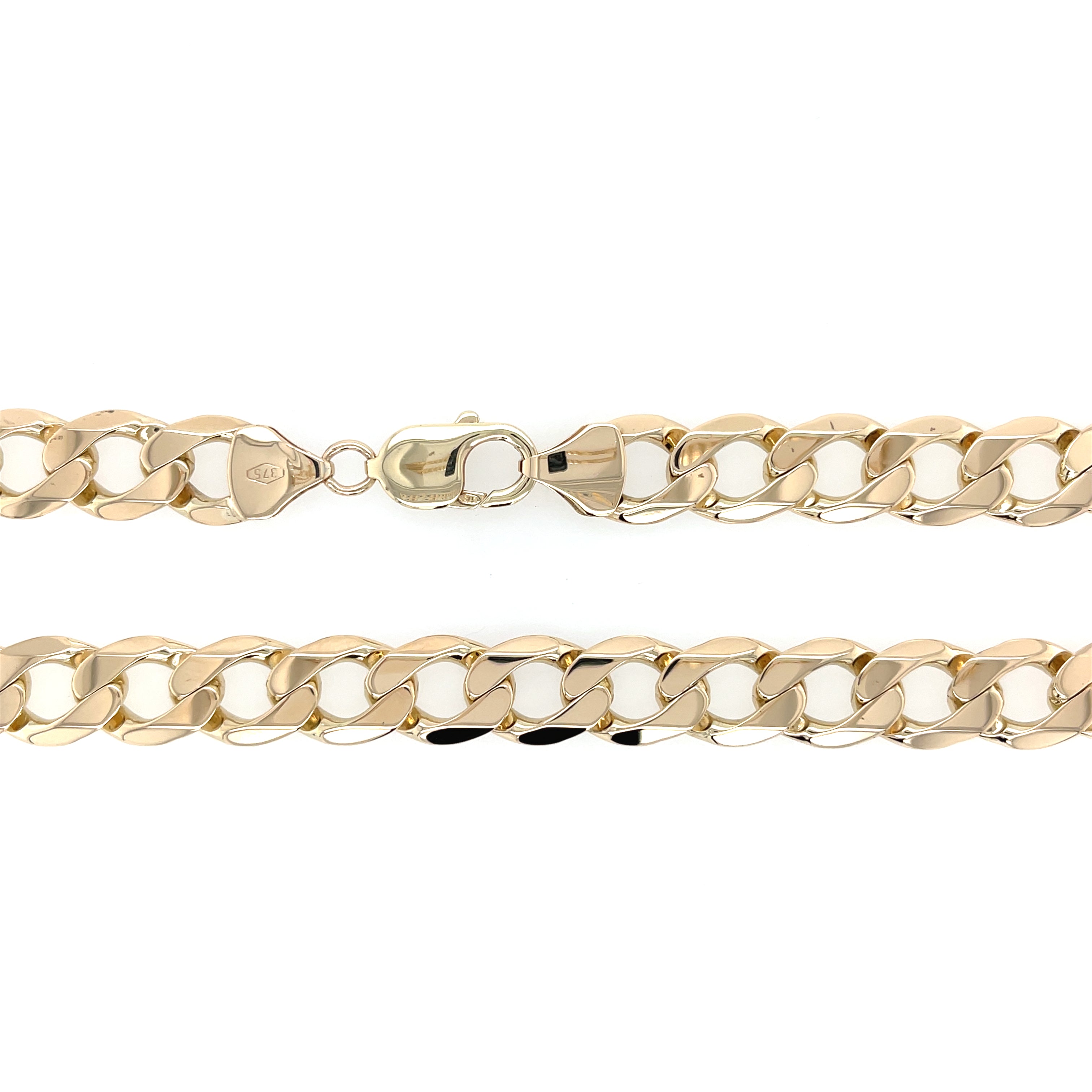 9ct Yellow Gold 24 Inch Heavy Curb Link Chain Necklace - 101.40g