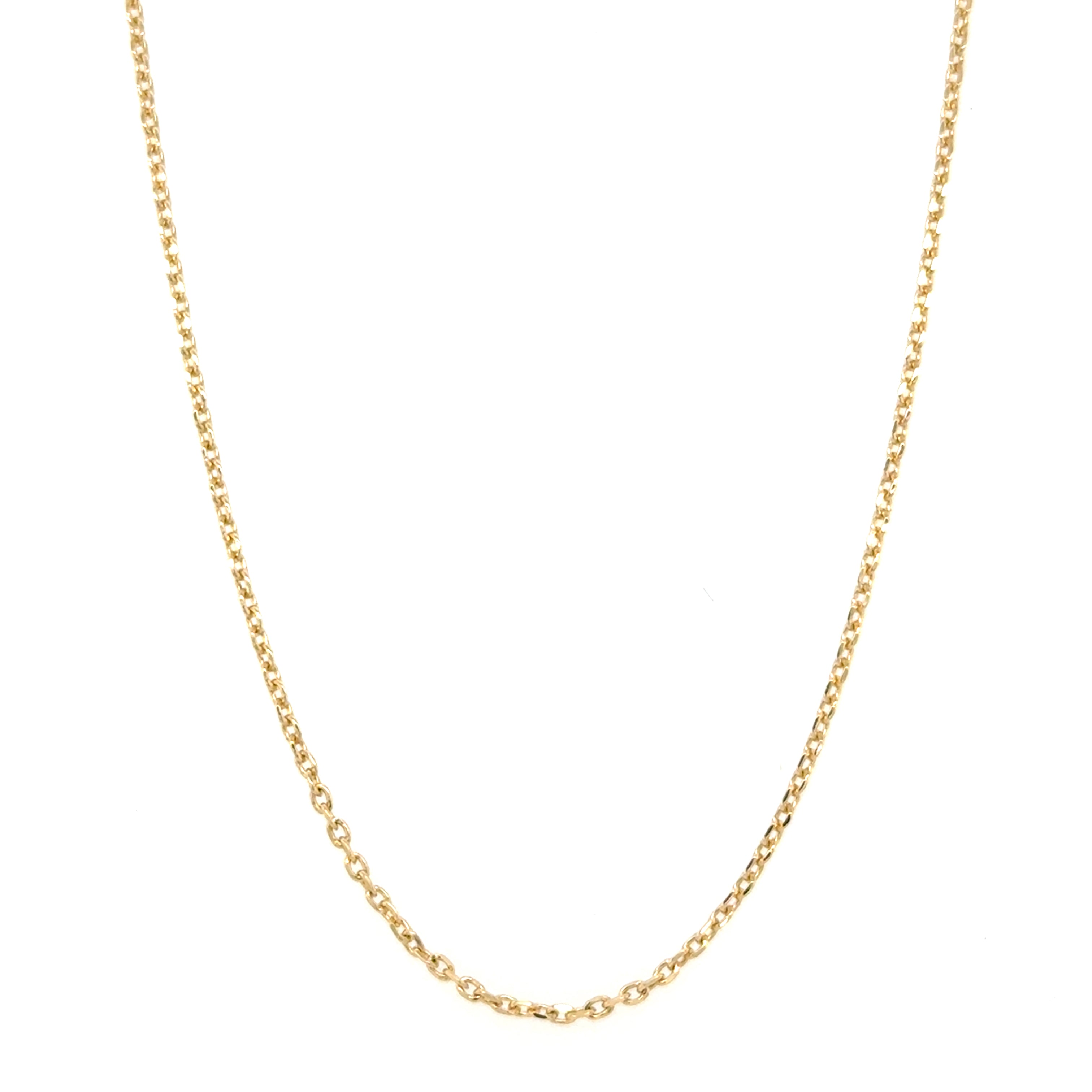 18ct Yellow Gold 16 Inch Micro Belcher Link Chain For Pendant