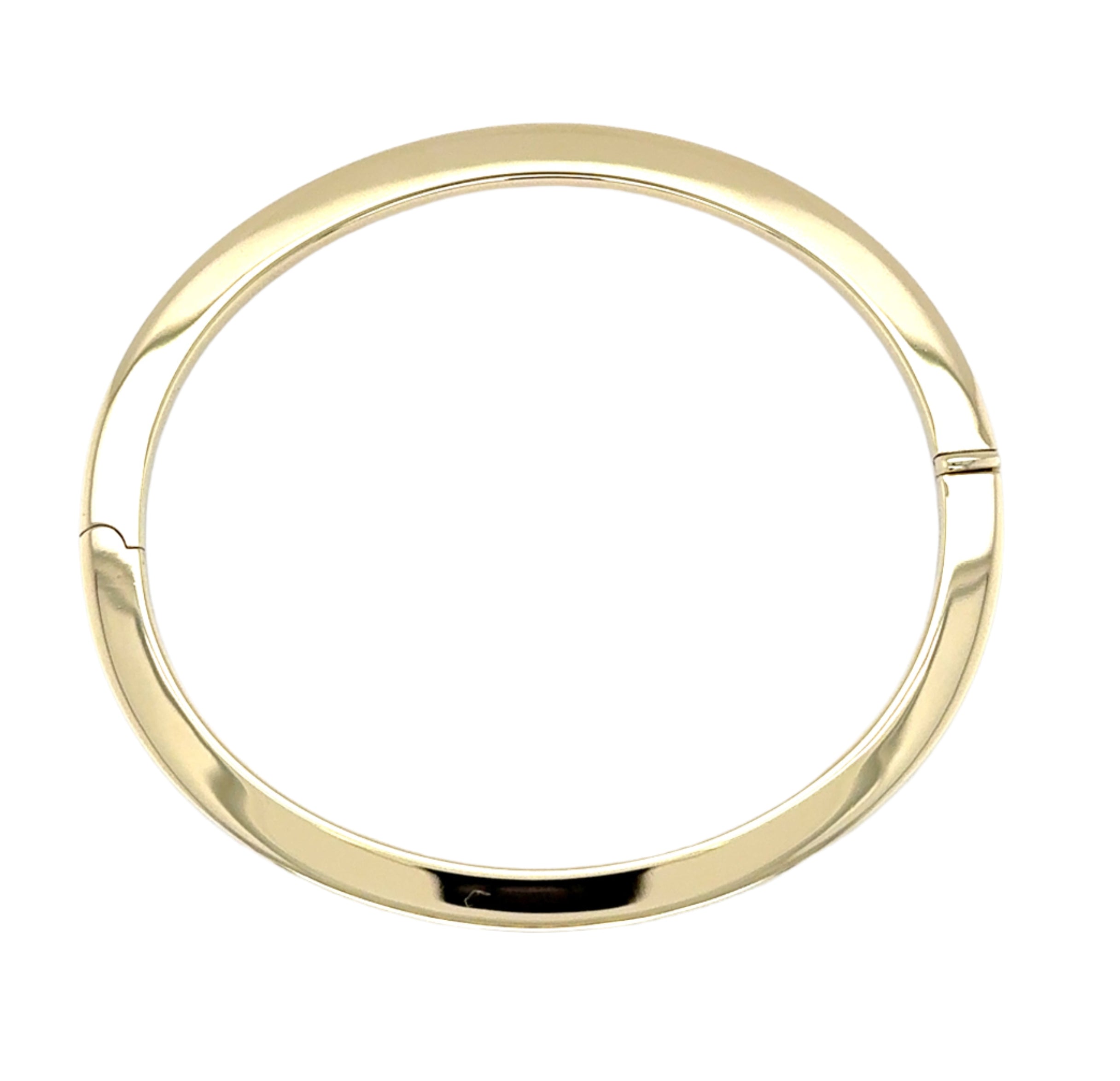 9ct Yellow Gold Flat Hinged Bangle - 8.40g