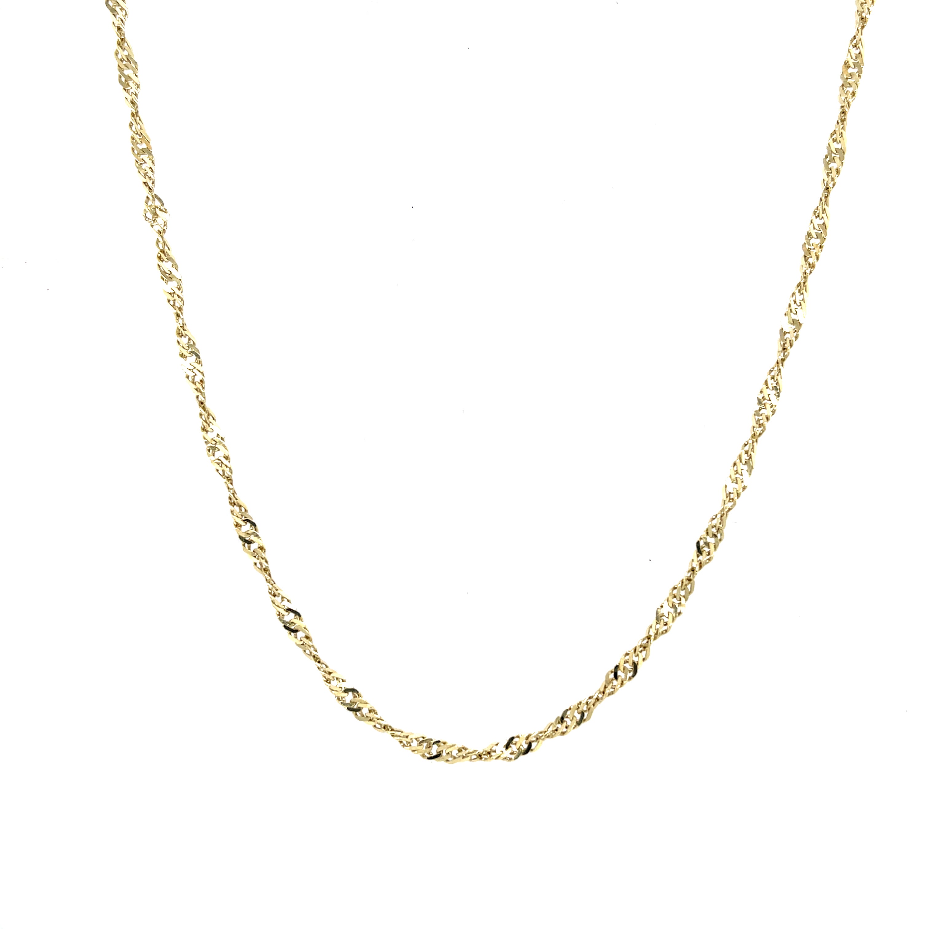 14ct Yellow Gold 20" Singapore Link Chain - 4.90g SOLD