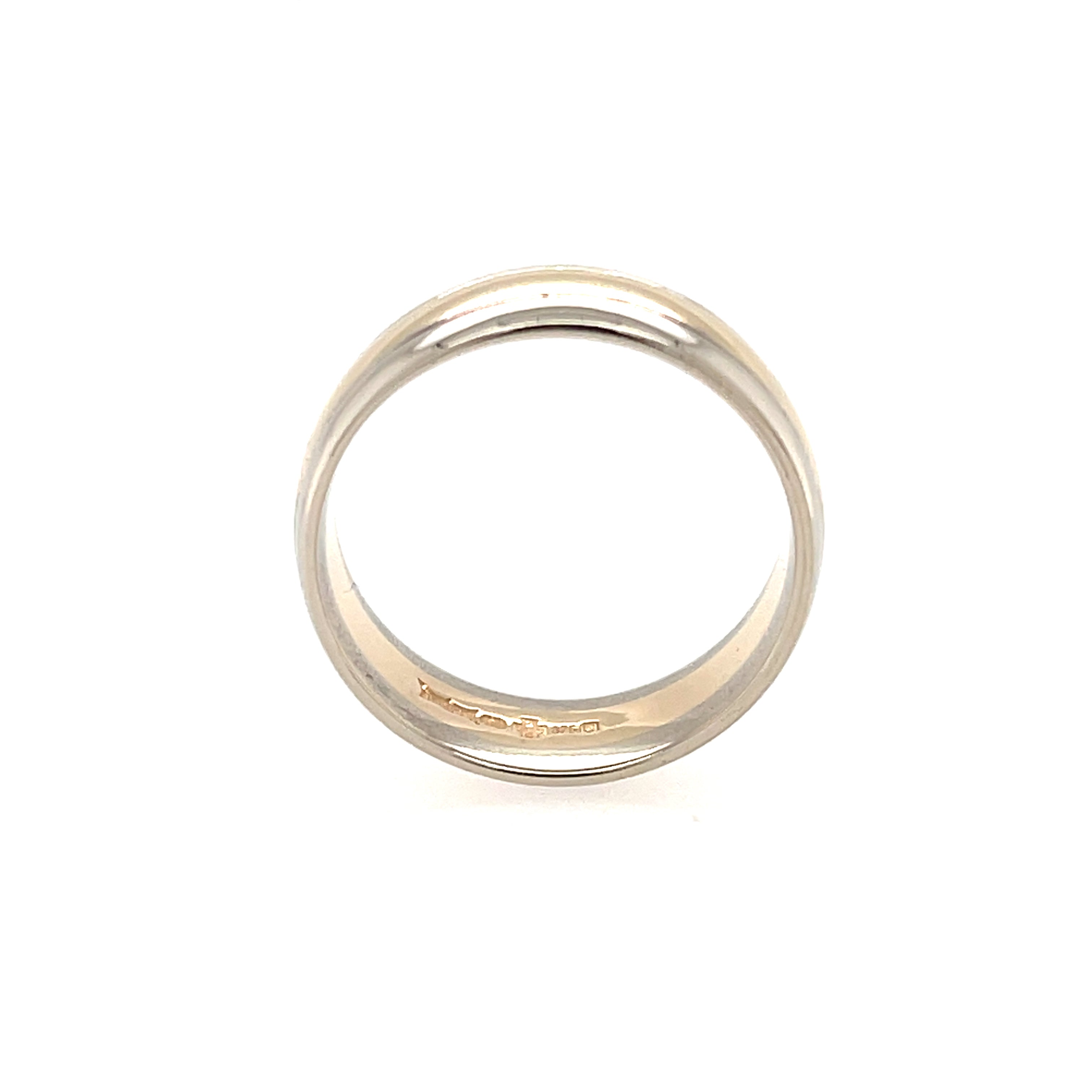 9ct Yellow & White Gold 6.5 mm Wedding Band - Size P SOLD